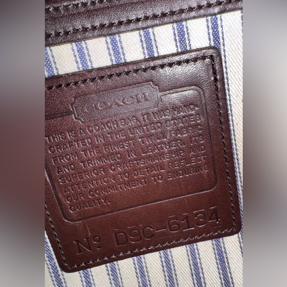 ‼️1999 COACH Greenwich Twill/Leather Tote‼️ - Picture 9 of 16